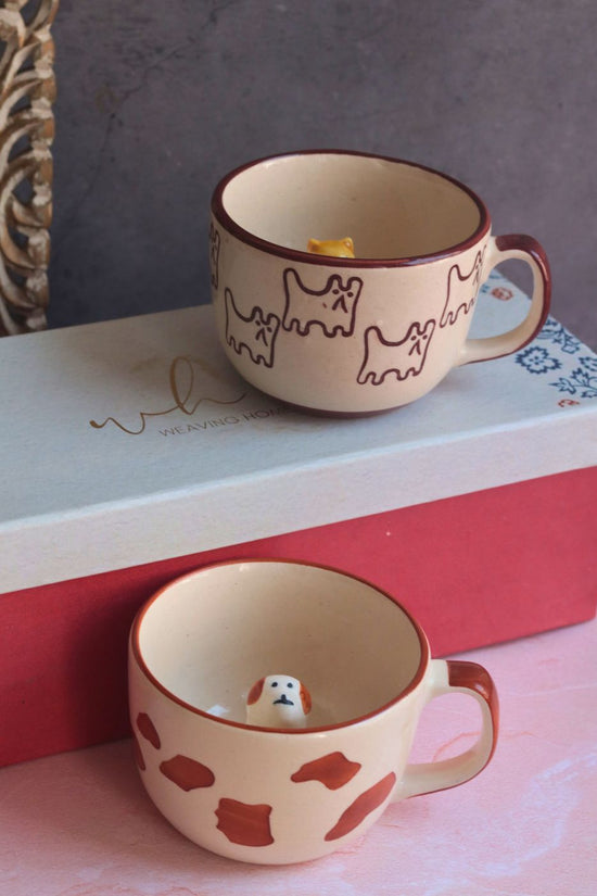 Dog & The OG Cat mug in a Gift Box made by ceramic