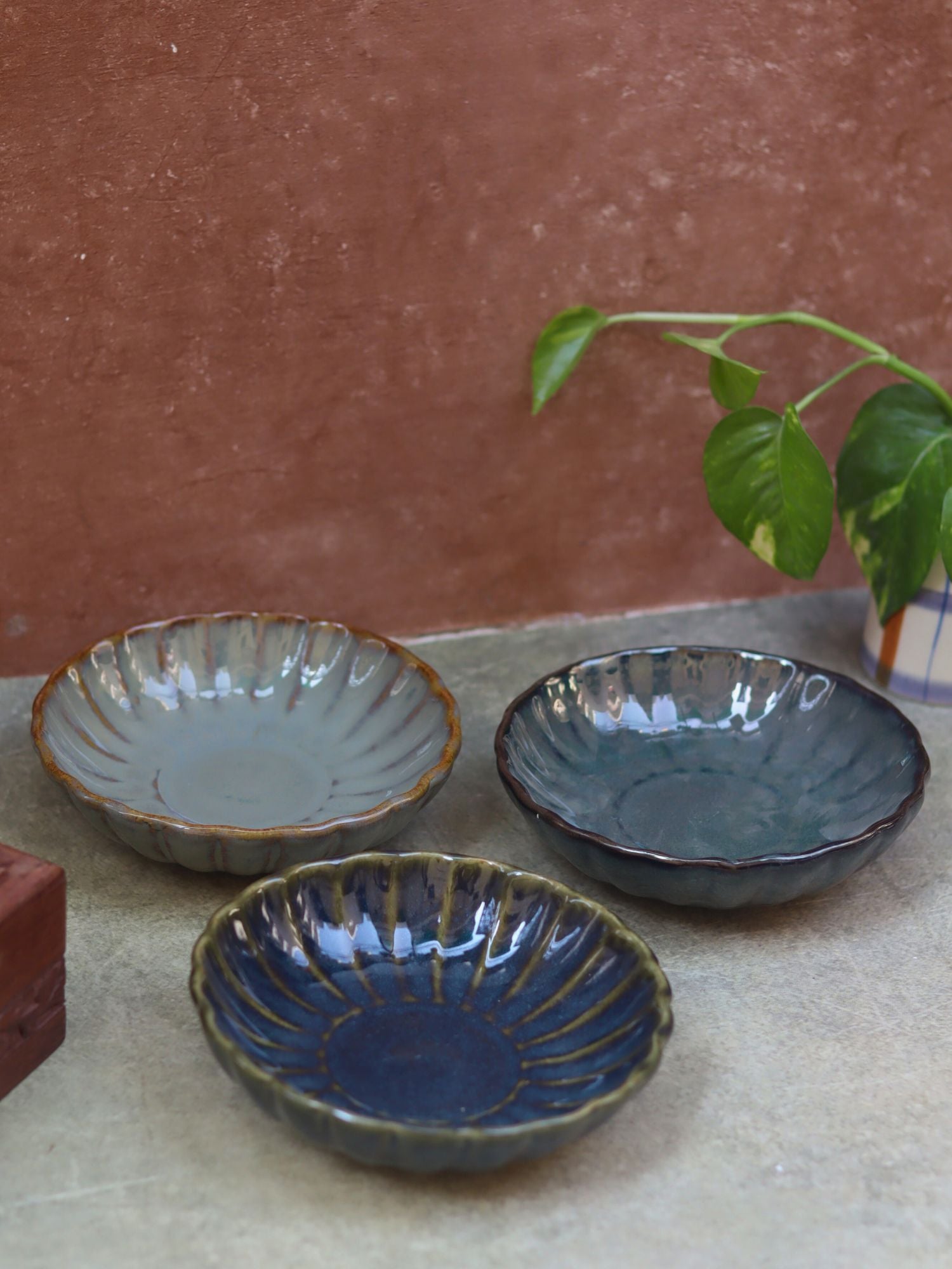 Set of 3 - Blossom Bowls combo made by ceramic