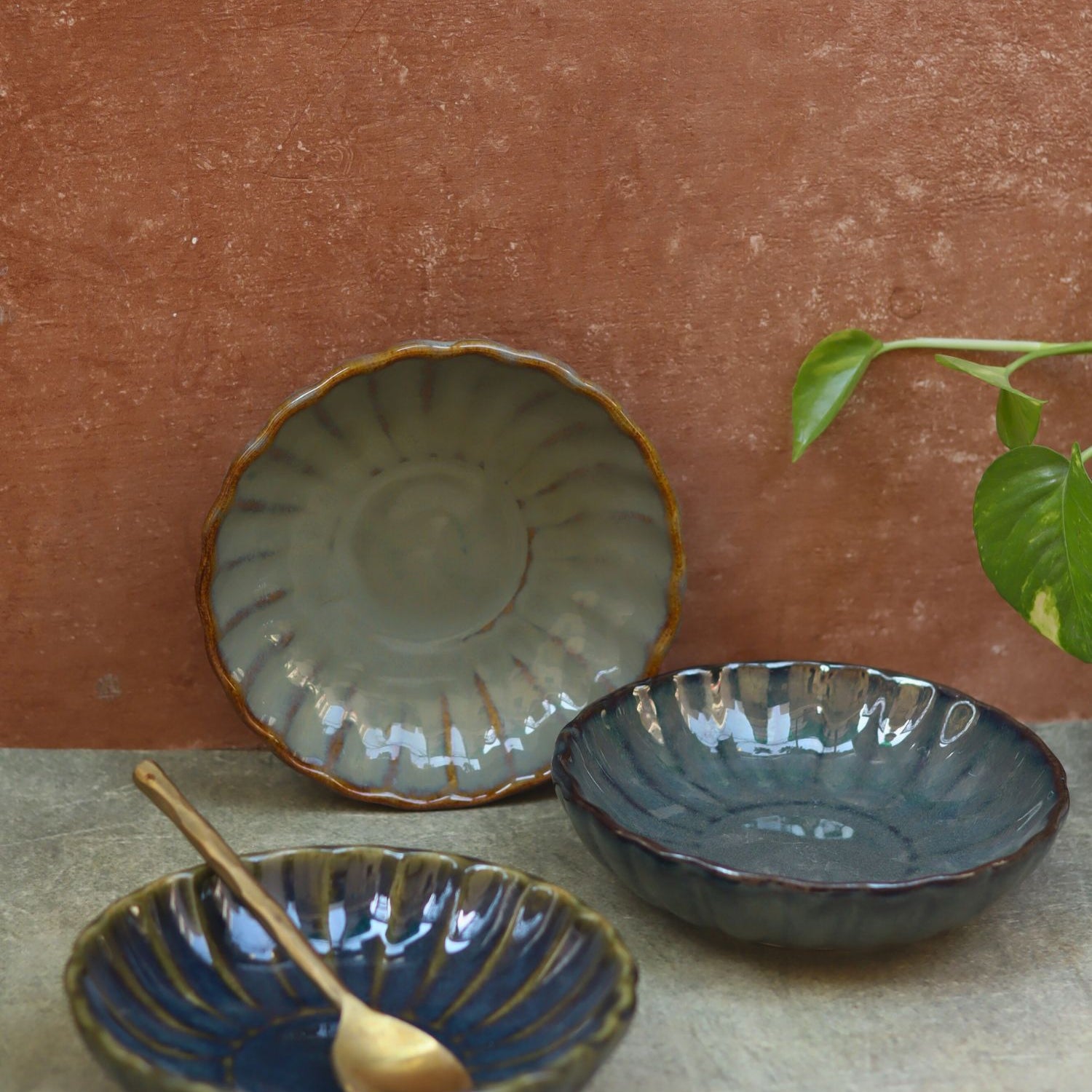 Set of 3 - Blossom Bowls combo handmade in India