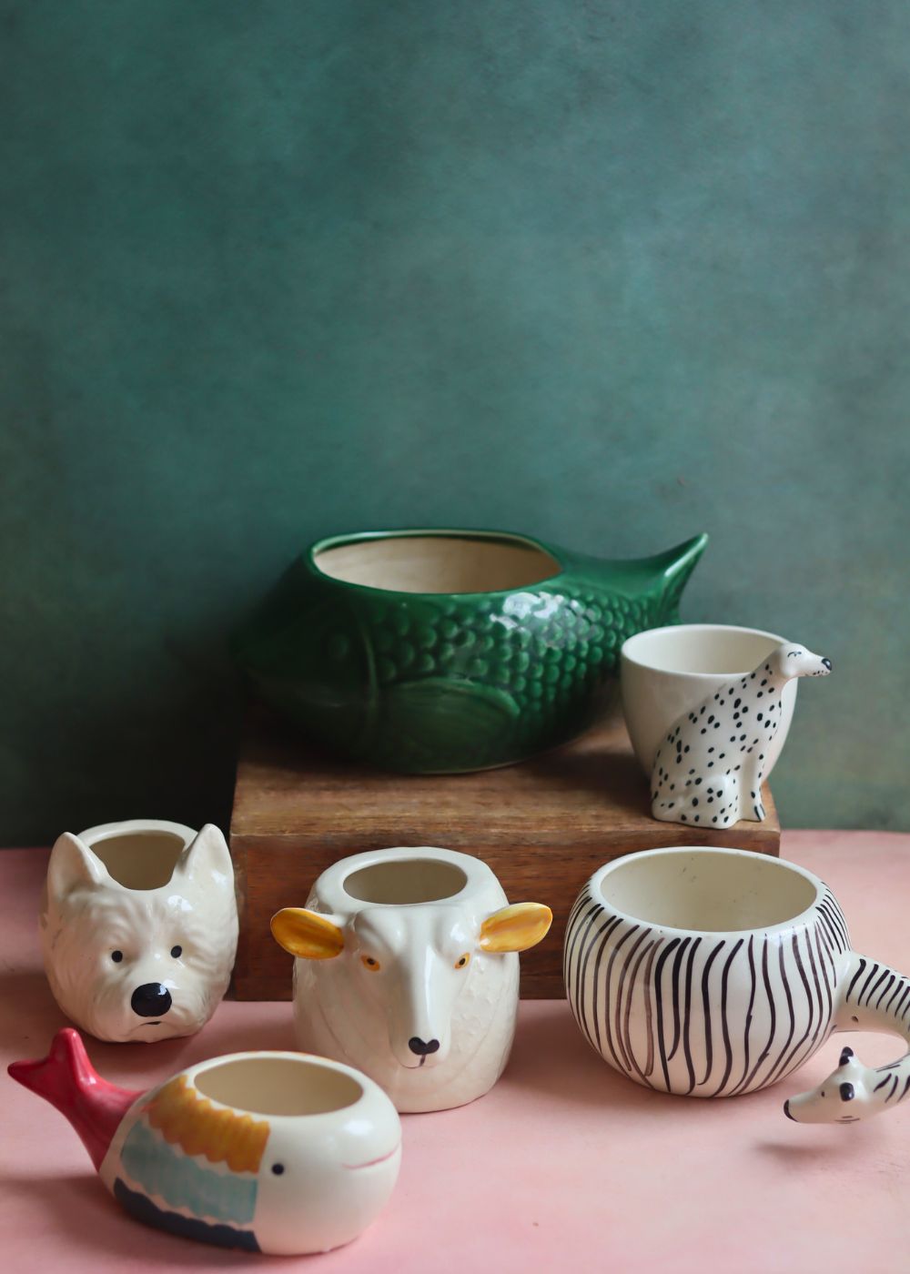 Set of 6 Pinteresty Planters (for the price of 5) made by ceramic