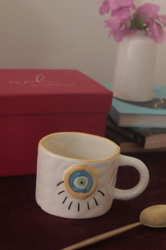 Abstract Evil eye mug in a premium Gift hamper