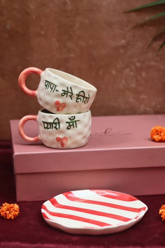 The Special Mum & Papa Luxe Gift Hamper made by ceramic