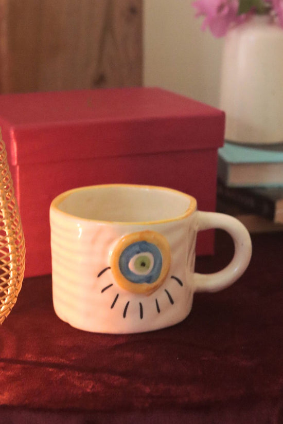 handmade Abstract Evil eye mug in a Gift Box
