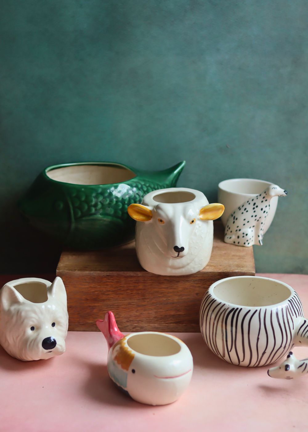 Set of 6 Pinteresty Planters (for the price of 5) handmade in India