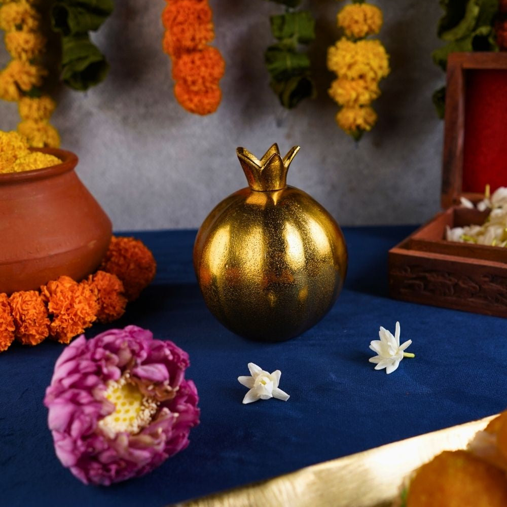 Gold Pomegranate Decor Accent for this festival