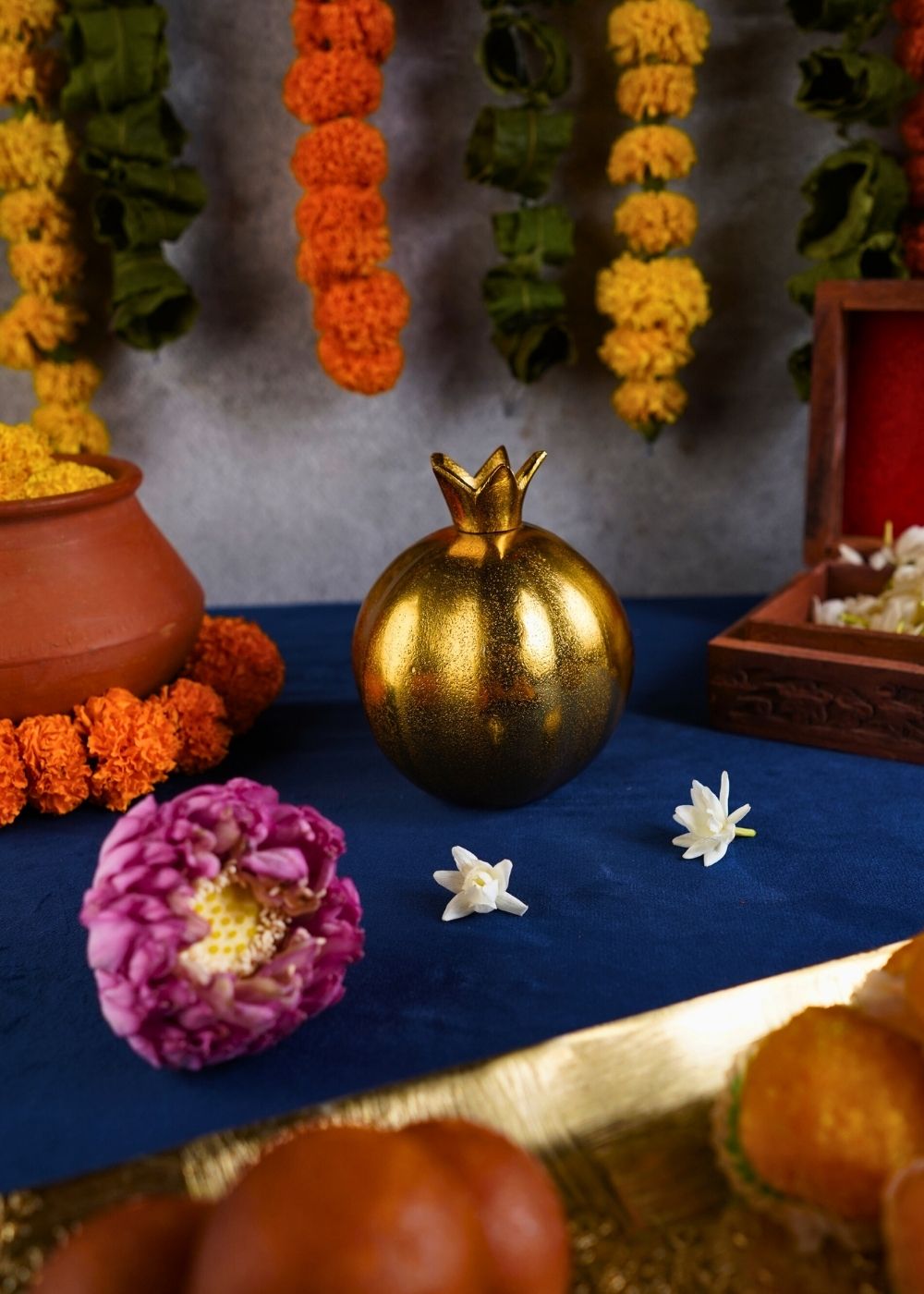 Gold Pomegranate Decor Accent for this festival