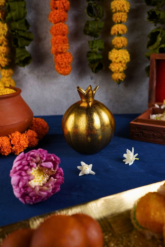 Gold Pomegranate Decor Accent for this festival