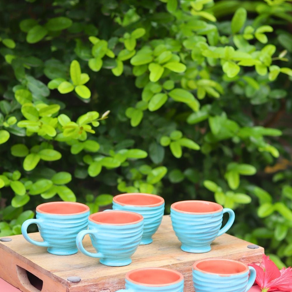 Set of 6 - Sky Torrent Chai Cup made by ceramic