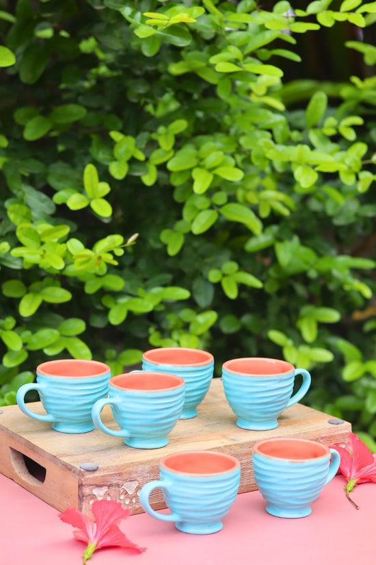 Set of 6 - Sky Torrent Chai Cup made by ceramic