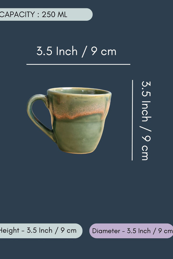 Teal Moulded Coffee Mug