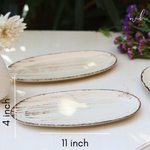 Handmade ceramic rustic platter height & breadth