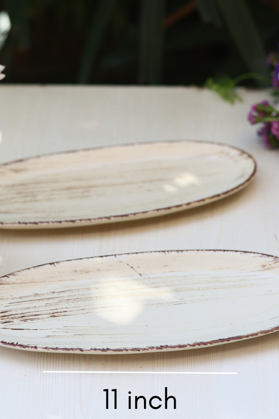 Handmade ceramic rustic platter height & breadth