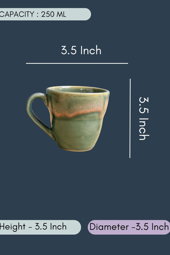 Teal Moulded Coffee Mug