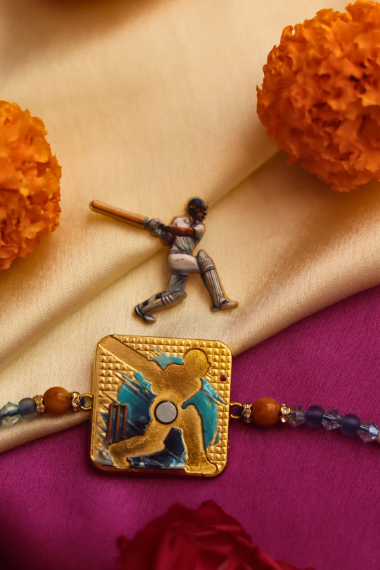 ⁠Batsman Rakhi with premium quality material