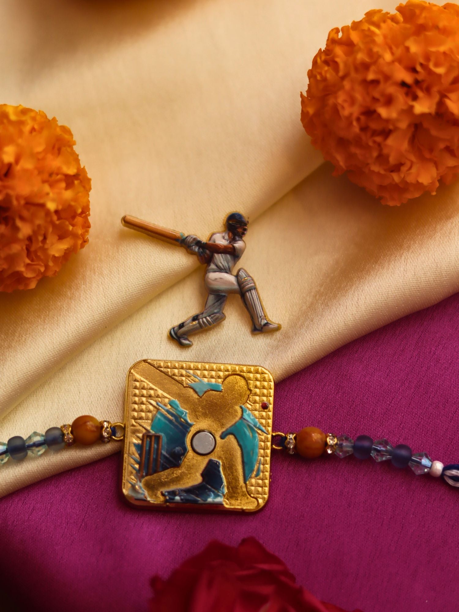 ⁠Batsman Rakhi with premium quality material