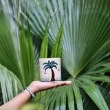 handmade palm tree brush holder