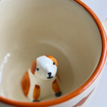 Ceramic dog mug top shot