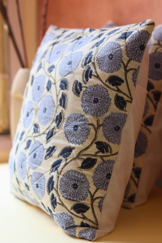 Handprinted cushion covers