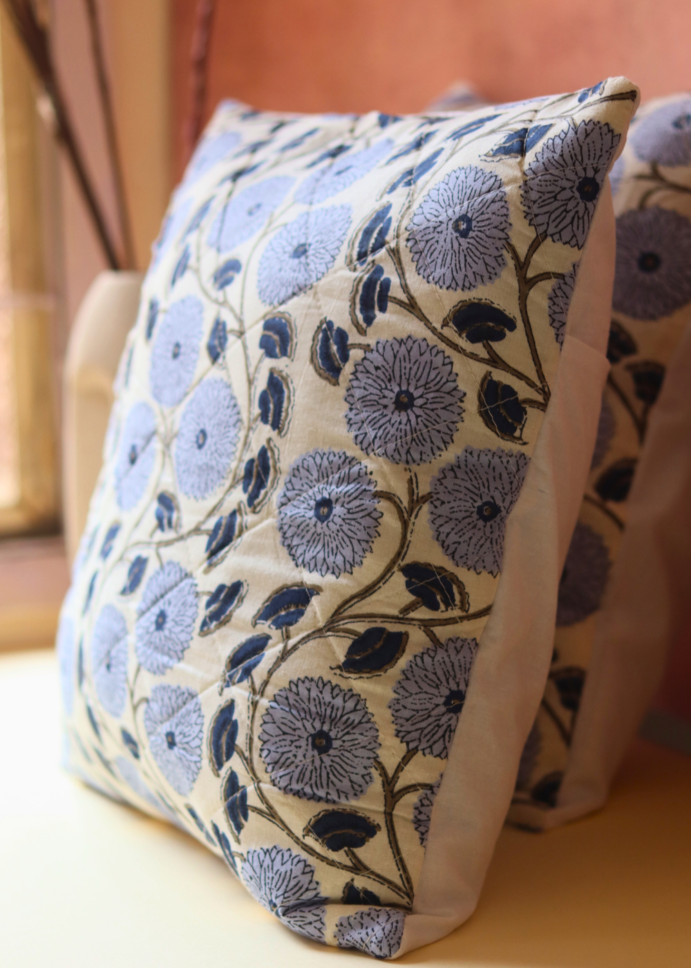 Handprinted cushion covers