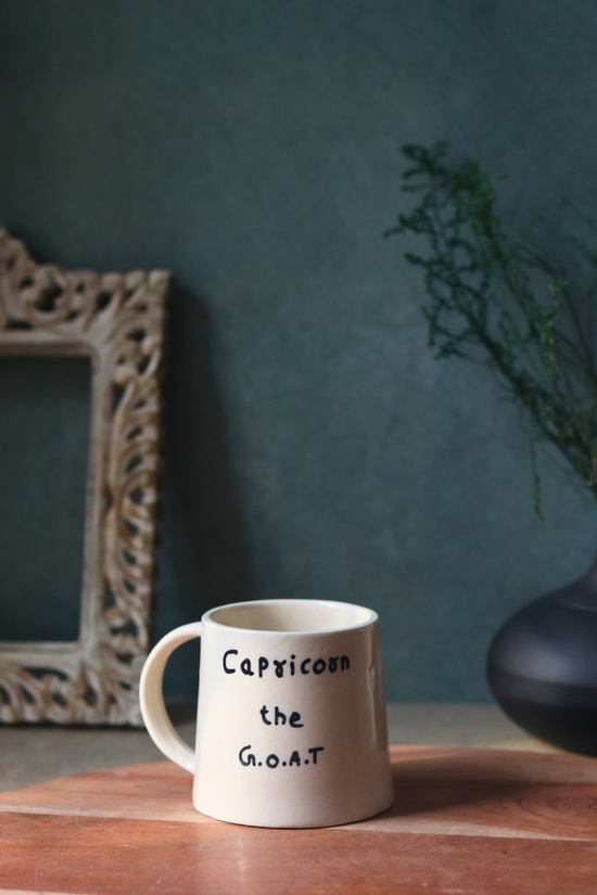 Stunning handmade coffee mug black & white 