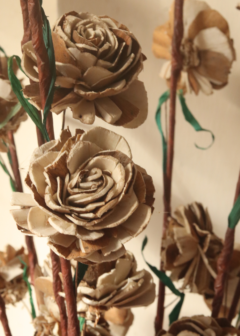 Dried Sola Brown Rose Flower Bouquet