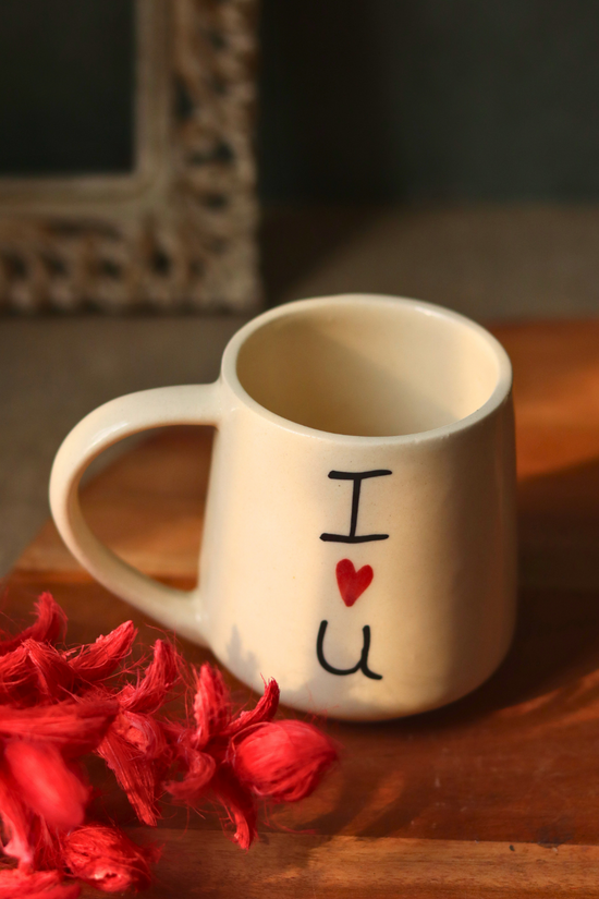 Drinkware ceramic coffee mug quoted I heart you 
