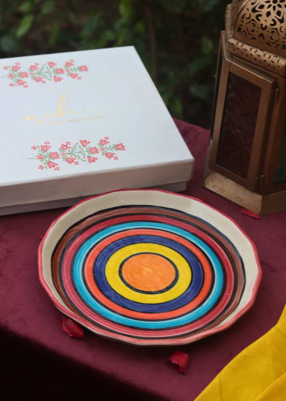 Rainbow Swirl Plate in a premium Gift Box for this festival