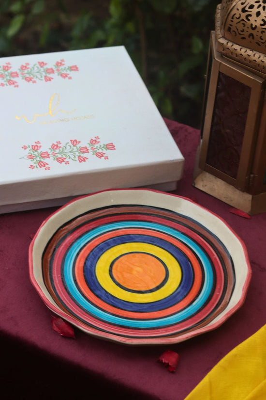 Rainbow Swirl Plate in a premium Gift Box for this festival