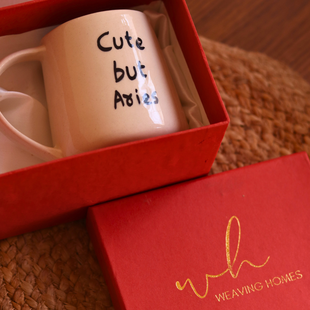 cute but aries mug with a luxury gift box