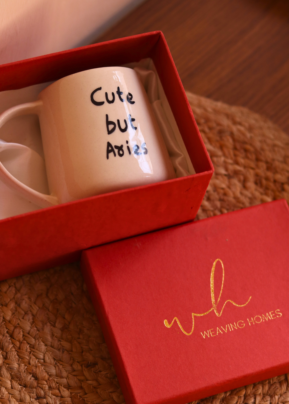cute but aries mug with a luxury gift box