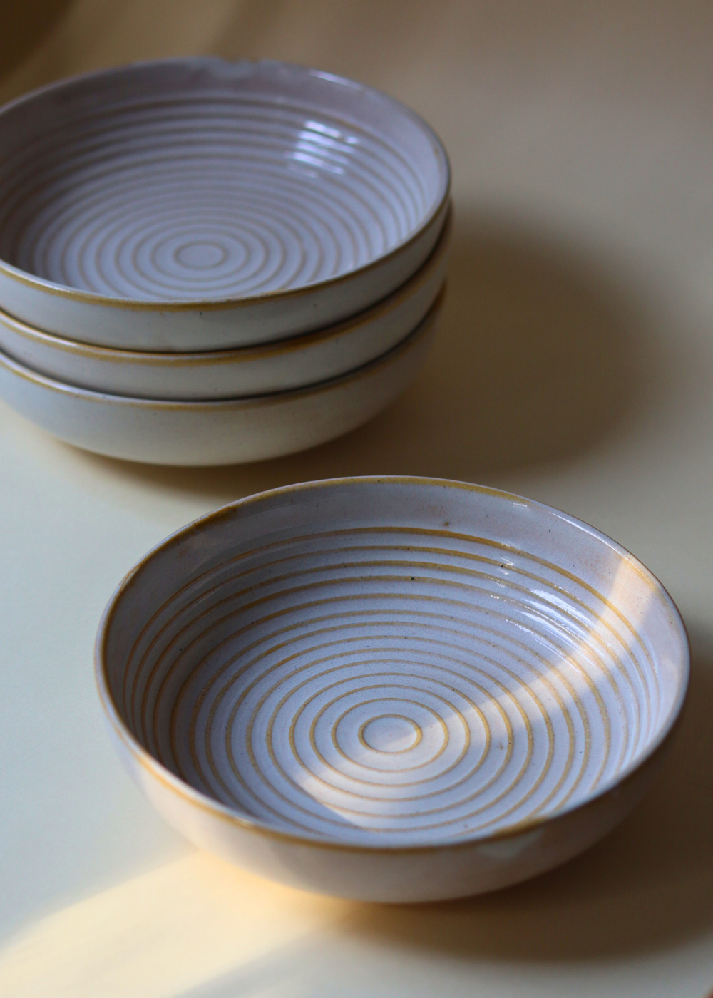 White bowls handmade 