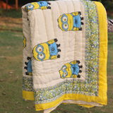 Yellow quilt for babies