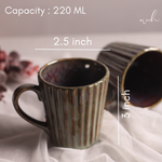 Ceramic coffee mugs height & breadth