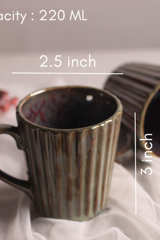 Ceramic coffee mugs height & breadth