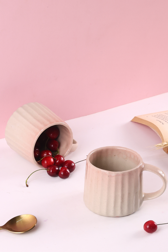 Pink ombre ceramic mugs 