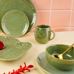 pistachio stoneware dinnerset made by ceramic 