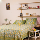 Green & yellow bedsheet