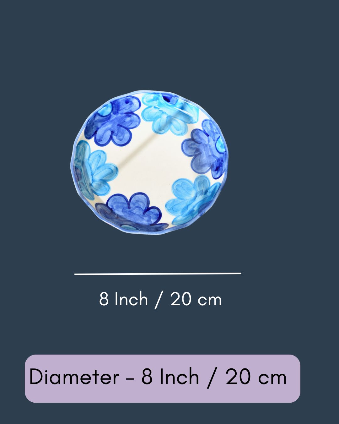 Blue Floral Plate in a Gift Box