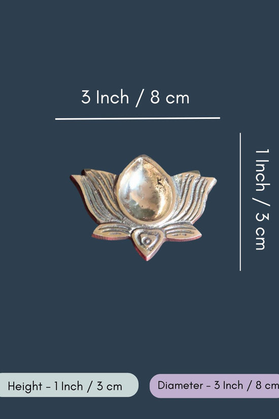 Brass Lotus Diya  in a Gift Box