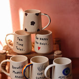 quoted mugs made by ceramic 