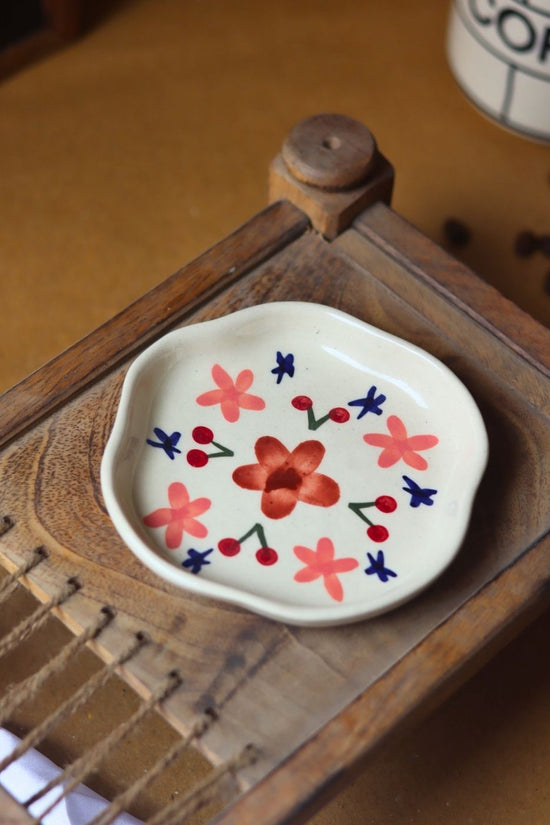 Bloom Handmade Dessert Plate handmade in india