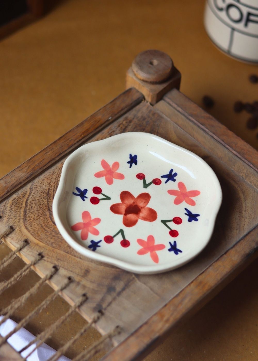 Bloom Handmade Dessert Plate handmade in india