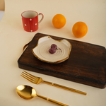 Handmade ceramic dessert plate 