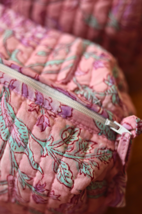 PInk floral bag small size