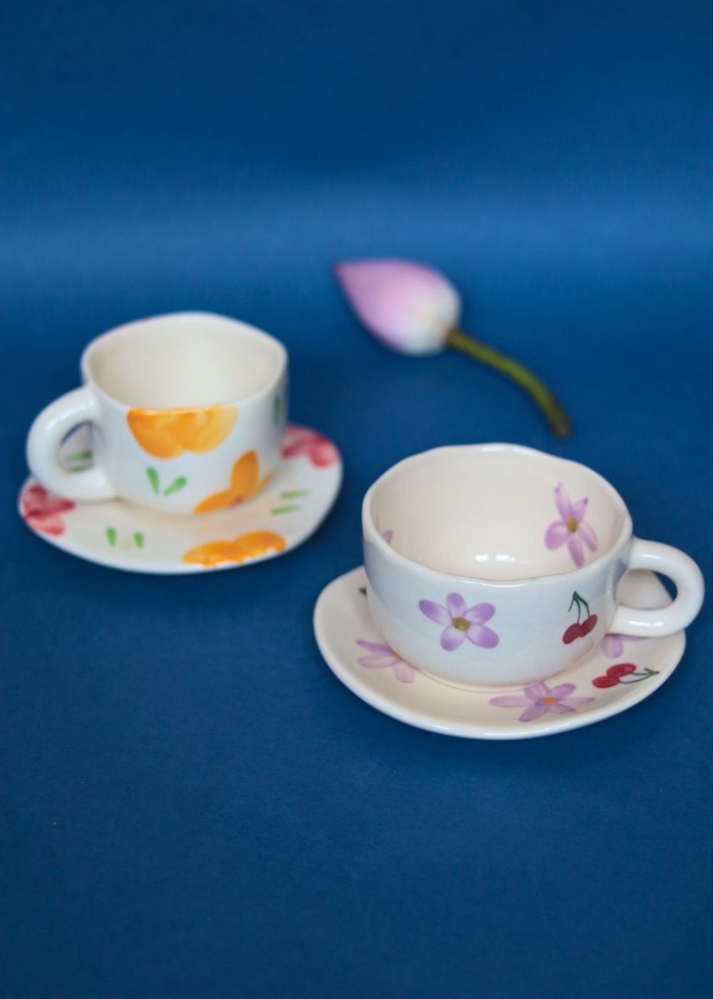 Floral Bloom & Cherry Fields Cup & Saucer with premium quality material