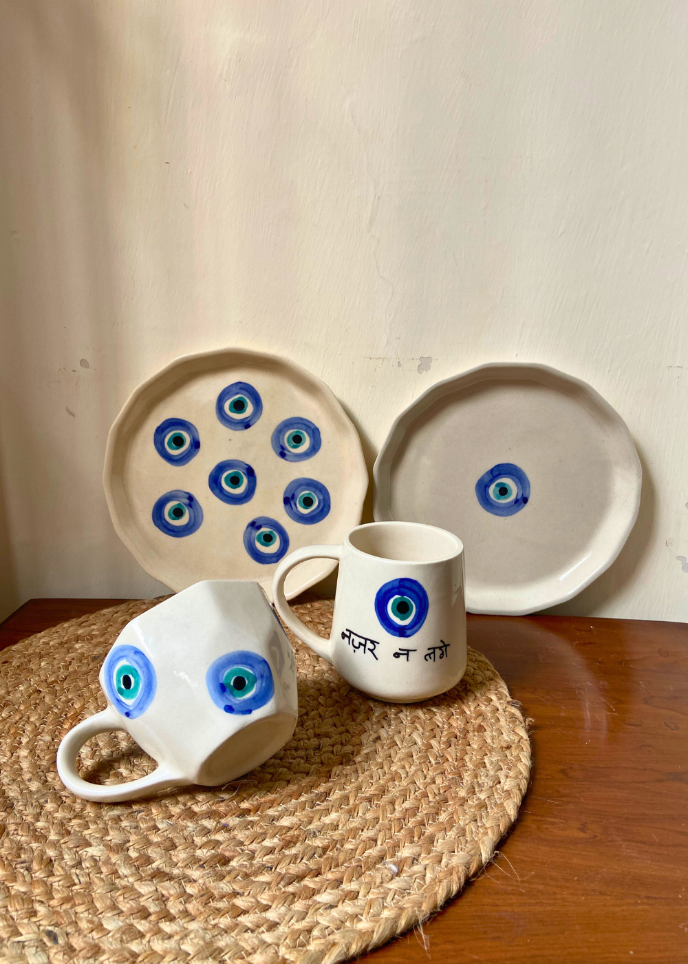 The evil eye combo made by ceramic 