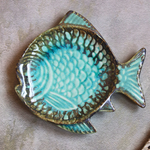 Fish platter sea green color unique design