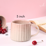 Pink ombre coffee mug height & breadth 