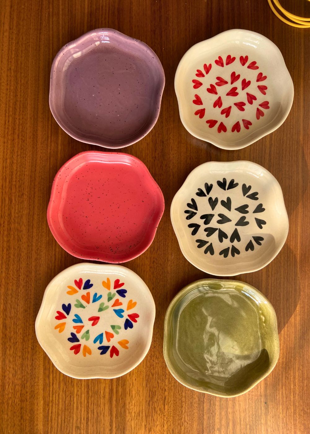 set of 6 dessert plate handmade in india