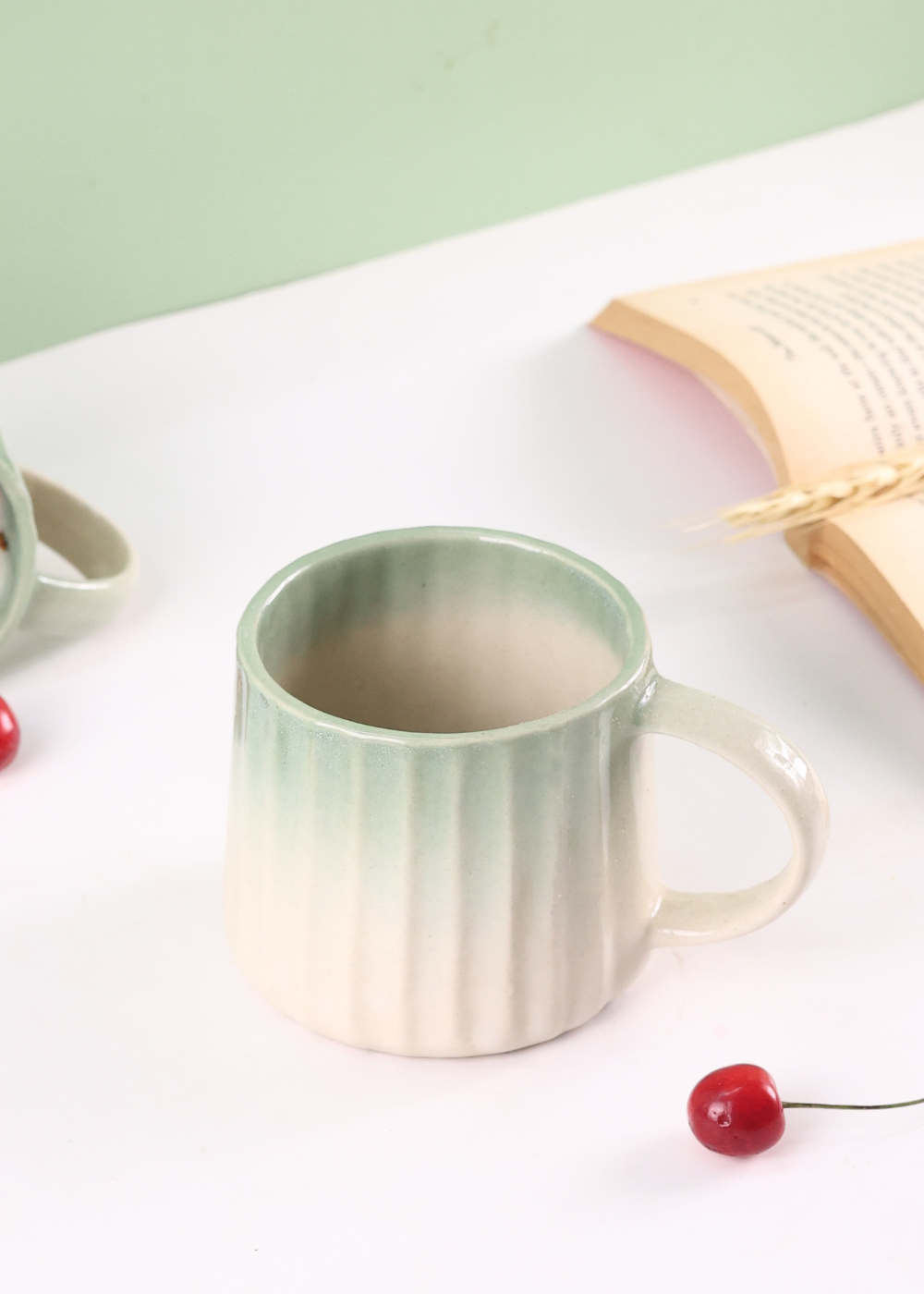 Green ombre mugs 